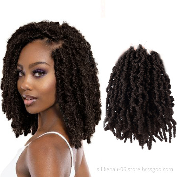 High Quality Soft 10inches Fluffy Short Curly Passion Twist Crochet Braiding Pre twisted Spring Braids Synthetic Hair Extensions